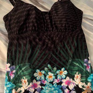 Coco Reef Plus Size Perfect Fit Bra Sized Underwire Tankini Top